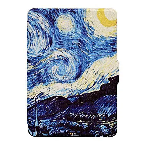 Produktbild: Boimoe Kindle Paperwhite Cover Case-Premium Leichte und dünnste PU-Leder Smart Cover für alle neuen Amazon Kindle Paperwhite Generationen, Starry