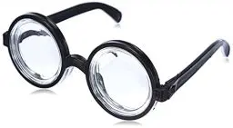 Produktbild: Boland 00371 - Brille Nerd, schwarz, Hornbrille, sympathischer Streber, Fachidiot, Sonderling, Karneval, Fasching, Mottoparty, Verkleidung, Accessoire