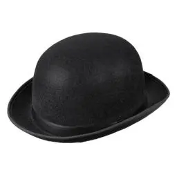 Produktbild: Boland 04002 - Hut für Erwachsene Antoine, Melonenhut, Schwarz, Gangster, 20er Jahre, Kopfbedeckung, Accessoire, Mottoparty, Karneval