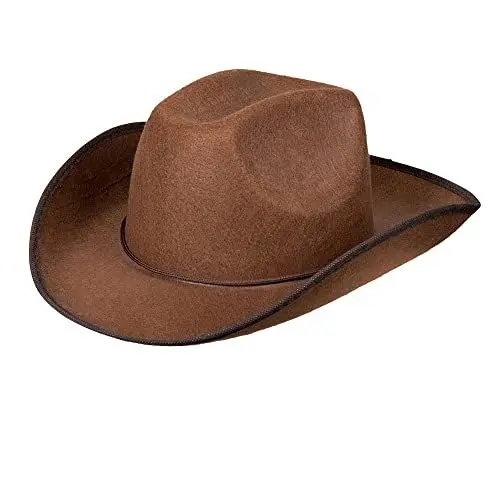 Produktbild: Boland 04097 - Hut Cowboy, Braun, mit Hutschnur, Filz, Ranger, Wild West, Westernhut, Accessoiree, Karneval, Halloween, Fasching, Mottoparty, Verkleidung, Theater