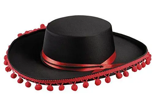 Produktbild: Boland 04264 - Hut Espagnol Deluxe, Schwarz, Herren, Spanier, Torero, Stierkampf, Kopfbedeckung, Karneval, Mottoparty