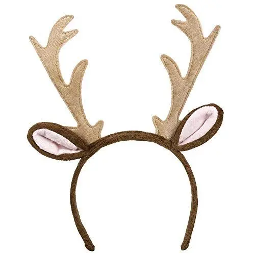 Produktbild: Boland 13442 - Haarreif Rentier, Tiara mit Ohren und Geweih, Reh, Hirsch, Kopfschmuck, Weihnachten, Kostüm, Karneval, Mottoparty