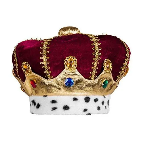 Produktbild: Boland 36103 - Kinderhut Majestät, mehrfarbig, Krone für Kinder, König, Herzog, Hut aus Plüsch, Karneval, Fasching, Fastnacht, Mottoparty, Halloween