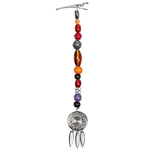 Produktbild: Boland 47127 - Haarclip Pirat, Haarklammer mit Perlen und Amulett, Haarschmuck, Seeräuber, Freibeuter, Indianer, Karneval, Fasching, Fastnacht, Mottoparty, Halloween