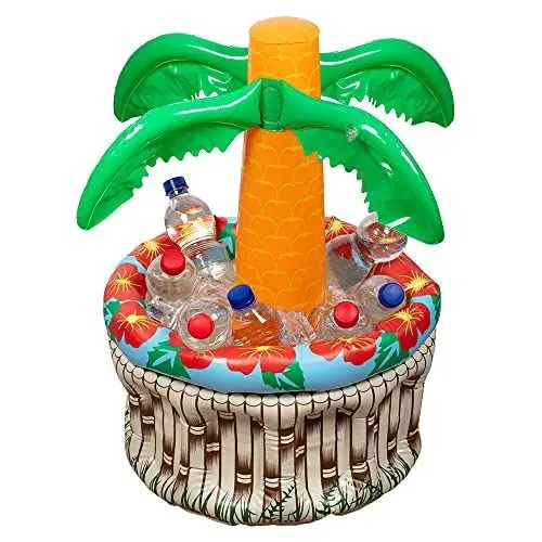 Produktbild: Boland 52161 - Aufblasbarer Getränke-Kühler Palme, Größe 62 cm, Dekoration, Getränke-Kühler, Pool-Party, Sommerfest, Mottoparty