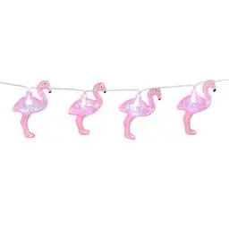 Produktbild: Boland 52545 - LED-Lichterkette Flamingo, Länge 140 cm, Batterietyp 2xAA, Dekoration, Karneval, Mottoparty