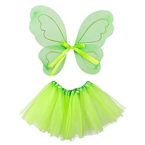 Produktbild: Boland 52872 - Kostümset Waldfee, 2-teiliges Set, Flügel und Tütü in Hellgrün, für Kinder, Tüllrock, Märchen, Elfe, Schmetterling, Kostüm, Verkleidung, Karneval, Kindergarten, Mottoparty