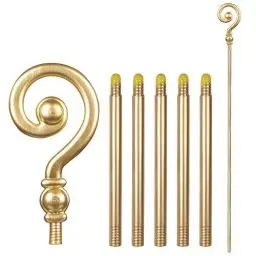 Produktbild: Boland 56608 - Bischofsstab 6-teilig, Länge 185 cm, Gold, Stock, Nikolaus, Accessoire, Verkleidung, Kostüm, Karneval, Mottoparty, Theater, Bühne