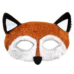 Produktbild: Boland 56720 - Plüsch-Halbmaske Fuchs, Einheitsgröße, Braun, Weiß und Schwarz, Gesichtsmaske, Tiermaske, Fellmaske, Accessoire, Kostüm, Verkleidung, Karneval, Fasching, Halloween