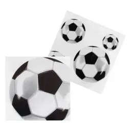 Produktbild: Boland 62522 - Party-Servietten Fußball, 20 Stück, 33 x 33 cm, Mundtuch, Tisch-Dekoration, 100 % Papier, Geburtstag, Mottoparty