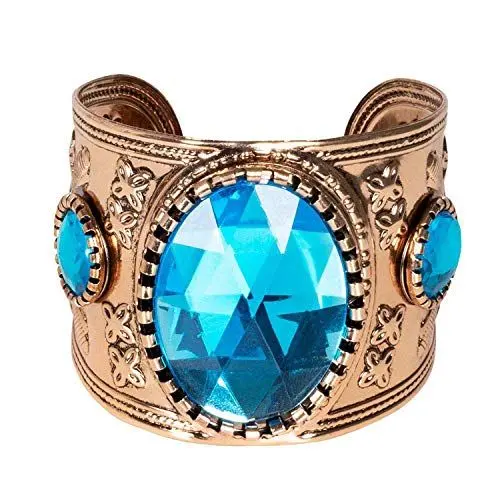 Produktbild: Boland 64425 - Armband Topaz of Nile, für Damen, gold-türkis, Modeschmuck, Armreif mit Schmucksteinen, Ägypterin, Cleopatra, Karneval, Fasching, Fastnacht, Mottoparty, Halloween