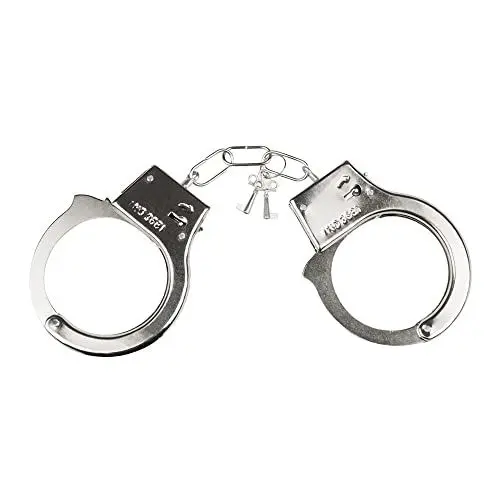 Produktbild: Boland 64482 - Handfessel silber, Polizei-Kostüm-Accessoire, Karneval, Fasching