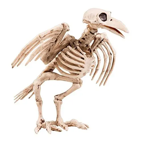 Produktbild: Boland 72093 - Deko-Figur Krähenskelett, Größe ca. 18 cm, aus Kunststoff, Knochen, Skelett, Dekoration, Halloween, Karneval, Mottoparty