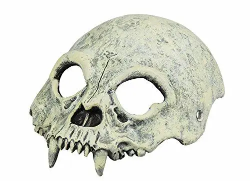 Produktbild: Boland 72151 - Schaum Halbmaske Schädel, One Size, Erwachsene Herren, Halloween, Karneval, Mottoparty, Skelett, Totenkopf, Dungeon, Dämon