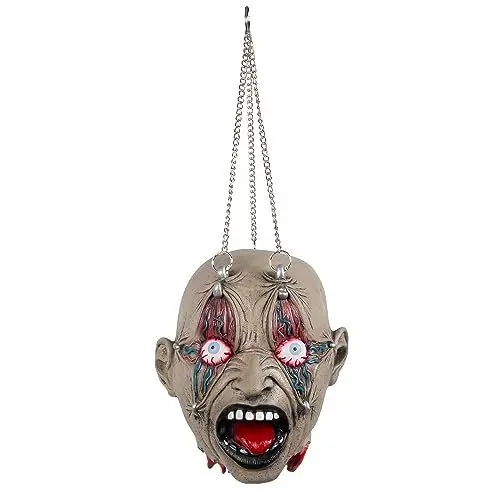 Produktbild: Boland 72271 - Hängender Totenkopf an Ketten, 50 x 21 cm, Party Deko, Horror Deko für Karneval und Halloween