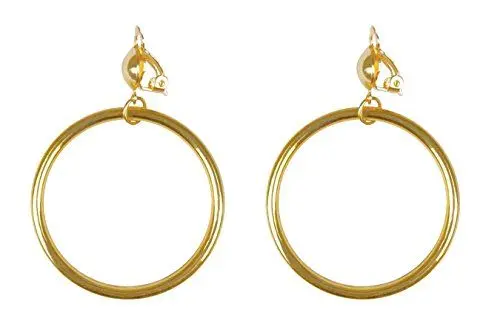 Produktbild: Boland 81935 - Ohrringe Pirat, runde Creolen mit Clip, Mode-Schmuck, Accessoire, Seeräuber, Wahrsagerin, Kostüm, Karneval, Mottoparty