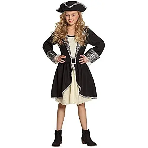 Produktbild: Boland 82282 - Kinderkostüm Piratin Tracy, für Mädchen zwischen 10 und 12 Jahren, ca. 140-158 cm, Hut, Kleid, Gürtel, Kostümset, Seeräuberin, Freibeuterin, Mottoparty, Karneval