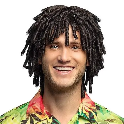 Produktbild: Boland 86391 - Perücke Levi mit kurzen Rastalocken, Kunsthaar Frisur mit Dreadlocks für Kostüm, Faschingskostüme für Karneval, Halloween und JGA