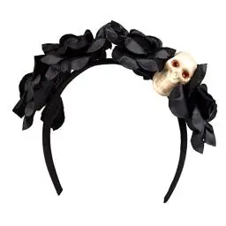 Produktbild: Boland 97007 - Haarreif Dia de los Muertos, Totenkopf Tiara mit Blüten, Tag der Toten, Mexikanischer Feiertag, Zubehör für Faschingskostüme, Halloween Kostüm, Karneval, Mottoparty