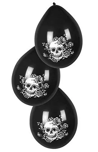 Produktbild: Boland 97075 - Luftballons, Day of the Dead, 6 Stück, Durchmesser 25 cm, Halloween-Party, Mottoparty