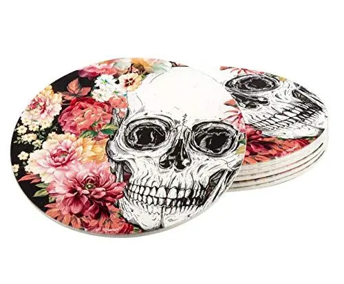 Produktbild: Boland 97080 - Bierdeckel Day of The Dead, mehrfarbig, Halloween-Party, Horrorparty, Kostüm, Karneval, Mottoparty