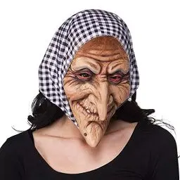 Produktbild: Boland 97508 - Latex Gesichtsmaske Hexe mit Kapuze, für Erwachsene, Maske für Faschingskostüme, Zubehör für Kostüm, Karneval oder Halloween, Accessoire für Märchenkostüm