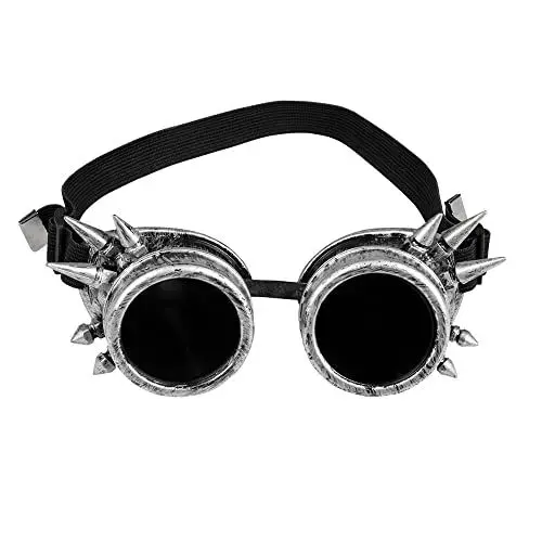 Produktbild: Boland - Brille Cyberpunk, Retro, Spacy, Steampunk, Dornen, Gummiband, Karneval, Halloween, Fasching, Mottoparty, Zubehör für Kostüme