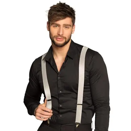 Produktbild: Boland - Hosenträger, verstellbar, elegant, 20er Jahre, Gatsby, Karneval, Halloween, Fasching, Mottoparty, Verkleidung, Theater, Accessoire