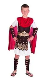 Produktbild: Boland - Kinderkostüm Gladiator, Set mit Tunika, Arm- und Beinschutz, Kämpfer, Ritter, Karneval, Mottoparty