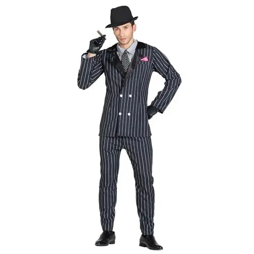 Produktbild: Boland - Kostüm Mafia Boss, 4-teilig, Faschingskostüm für Mottoparty, Halloween oder Karneval, Gangster