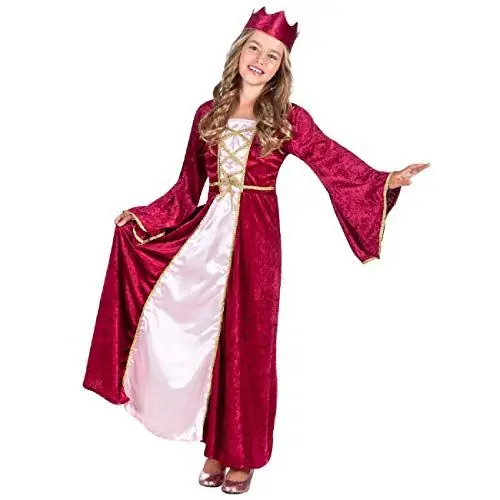 Produktbild: Boland - Kostüm für Kinder Renaissance Königin, Kleid, Krone, Verkleidung, Prinzessin, Mittelalter, Mottoparty, Karneval