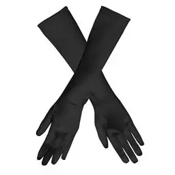 Produktbild: Boland - Lange Handschuhe Monte Carlo, glänzender Satinstoff, Pop-Star, Hollywood, Sternchen, 20er Jahre, Flapper, Accessiore, Kostüm, Karneval, Mottoparty