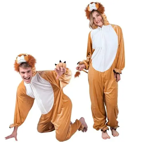 Produktbild: Boland - Plüsch-Kostüm Löwe, verschiedene Größen, Overall für Erwachsene, König der Tiere, Karneval, Mottoparty