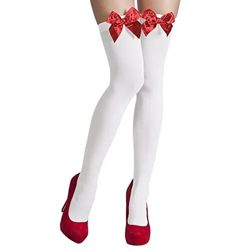 Produktbild: Boland - Strümpfe mit Schleife, Overknees, dehnbare Socken, Accessoire, Karneval, Kostüm, Mottoparty