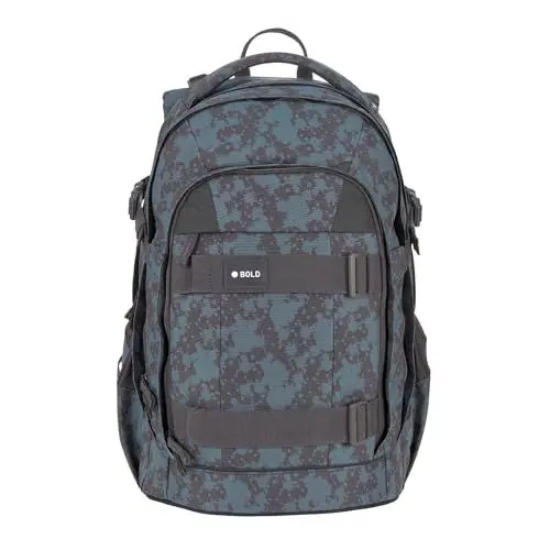 Produktbild: BOLD Lässig Schulrucksack mit Reflektoren und höhenverstellbarem Rückenteil/School Backpack Bold Spots blue
