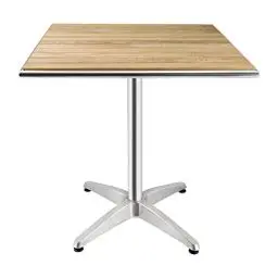 Produktbild: Bolero Bistrotisch Esche quadratisch 700mm, Eschenholz, Größe: 720(H) x 700(B) x 700(T)mm, Innen- & Außentisch, Terrassenmöbel - Restaurant, Café & Heimgebrauch, CG835