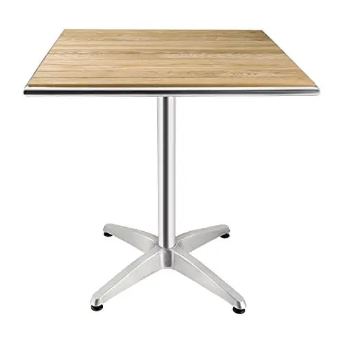 Produktbild: Bolero Bistrotisch Esche quadratisch 700mm, Eschenholz, Größe: 720(H) x 700(B) x 700(T)mm, Innen- & Außentisch, Terrassenmöbel - Restaurant, Café & Heimgebrauch, CG835