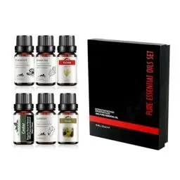 Produktbild: Bolosa Ätherische Öle Set, Naturrein Aromatherapie Duftöl für Diffuser, Diffuser ätherische öle, Aroma Diffuser öl, Ernte, Glen, Zeder, Amber, Kokosnuss, Grüner Tee (6 x 10ml)