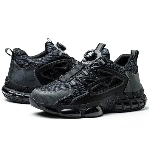 Produktbild: Boloyozi Sicherheitsschuhe Arbeitsschuhe Herren Damen Leicht Stahlkappenschuhe Atmungsaktiv mit Stahlkappe 42