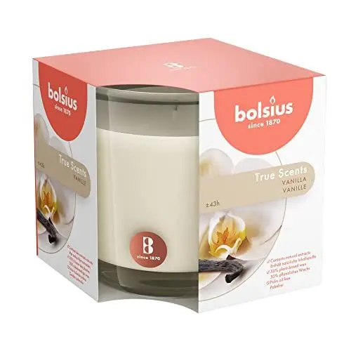 Produktbild: BOLSIUS Moods & True SCENTS Duftkerze, Wax, Weiß, 9.5 cm, 679