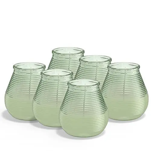 Produktbild: Bolsius Outdoor Kerze - Patio Light - Citronella - Grün - Packung mit 6 - Lange Brenndauer von 40 Stunden - Outdoor Kerze - Außendekoration - Natürliche Extrakte - Veganes Wachs - Kein Palmöl