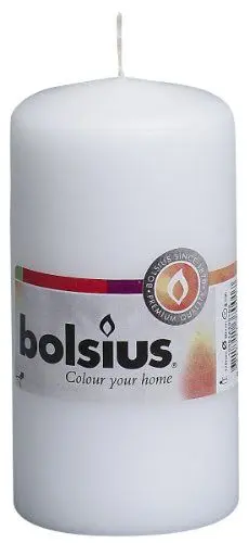 Produktbild: Bolsius Glatte Stumpenkerzen - Weiß - Set 10 Stück - Dekorative Haushaltkerzen - Länge Brenndauer 33 Stunden - Unparfümierte - Natürliches Pflanzenwachs - 12 x 6 cm