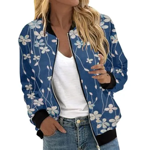 Produktbild: Bomberjacke Damen 3XL Oversize College Jacke Schwarz Damen Lederblouson Damen Cargo Jacke Damen Sommerjacke Damen Uebergroesse Fahrradjacke Damen Jacke Teenager Mä