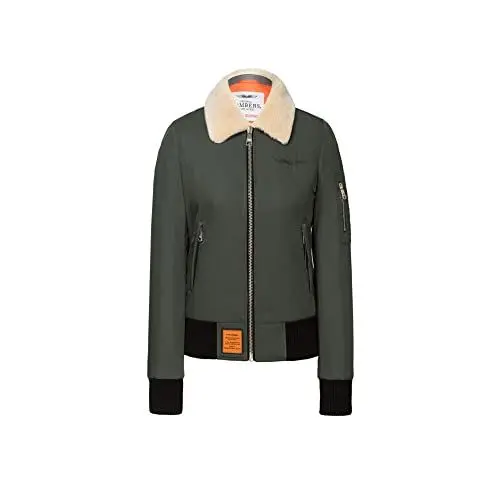 Produktbild: Bombers Original Damen Barcelone Bomber Jacke, Grün (Khaki 2), Small