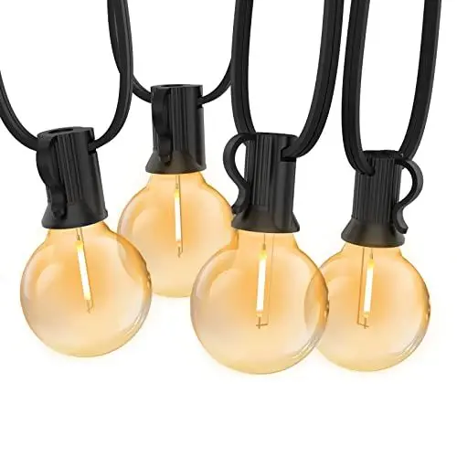 Produktbild: Bomcosy Lichterkette Außen,30M Lichterkette Glühbirnen Aussen G40 Beleuchtung 50+2 Birnen IP45 Wasserdicht Lichterkette für Garten,Terrasse,Bäume,Hof, Haus Party Deko, Warmes Weiß 2700K