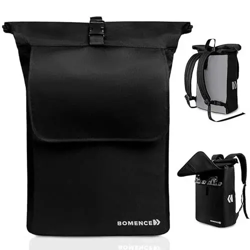 Produktbild: Bomence Fahrradtasche und Rucksack 2 in 1, Fahrradrucksack Gepäckträger, Gepäckträgertasche mit Rucksackfunktion, Radtasche Kombi (Schwarz)
