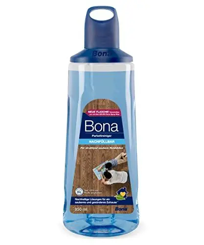 Produktbild: Bona Bodenreiniger Parkettreiniger, Holzfußboden, Parkettpflege Flasche 850 ml, Kartusche für Premium Spray Mop, Parkettreiniger lackiert