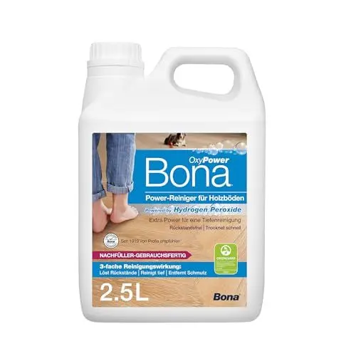 Produktbild: Bona Bodenreiniger für Holzfußböden, OxyPower-Reiniger, Bodenflege für Holzböden Nachfüllkanister 2,5 L
