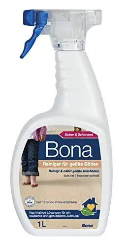 Produktbild: Bona Bodenreiniger für geölte Holzböden, Parkettpflege Spray 1 L, geölter Holzboden Reinigung, Parkettpflege für geölte Böden, Parkettreiniger geöltes Parkett