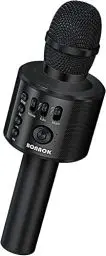 Produktbild: BONAOK Bluetooth Karaoke Mikrophon Erwachsene, Tragbares 3 in 1 Karaoke Mic, Handmikrofon Home Geburtstagsgeschenk Karaoke Mikrofon für iPhone, für Android, für PC, für Smartphone (Schwarz)